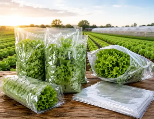 Bolsas plásticas para empaque y conservación de lechuga