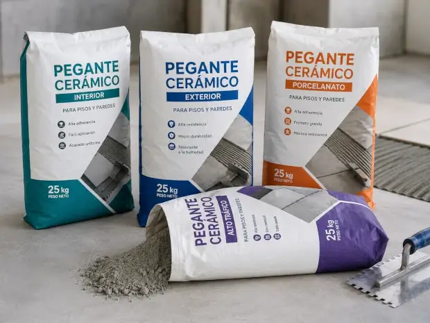 Bolsas resistentes para pegantes cerámicos