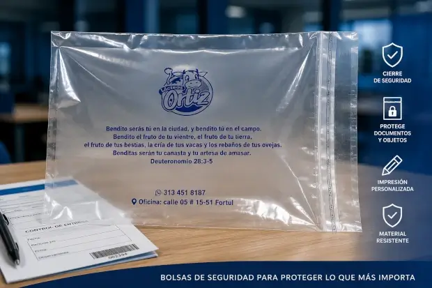 Bolsas plásticas de seguridad con cierre inviolable
