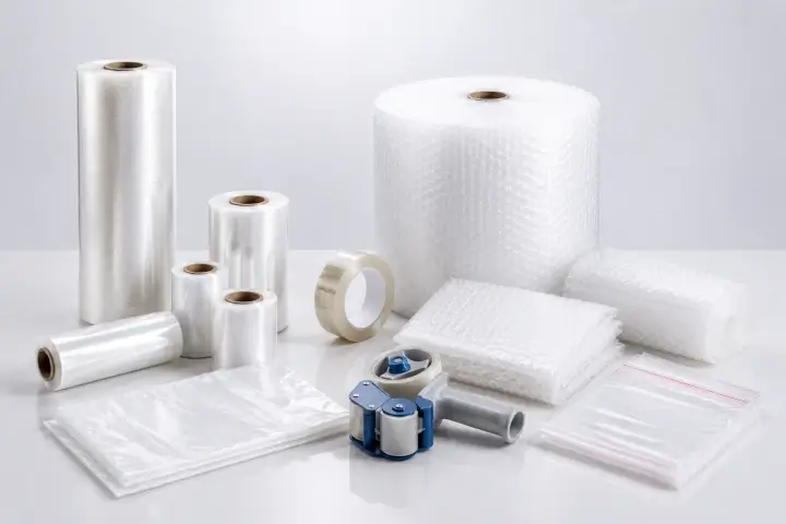 Stretch film y plástico burbujas para embalaje