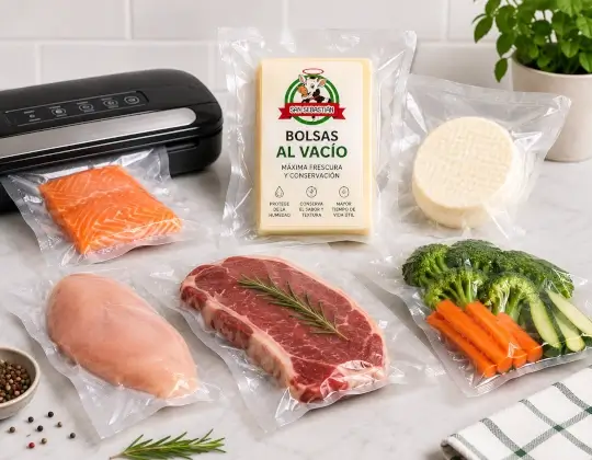 Bolsas para empaque de alimentos al vacío