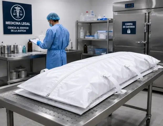 Bolsas para cadáver utilizadas por entidades de medicina legal