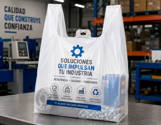 Bolsas tipo camiseta utilizadas en procesos industriales