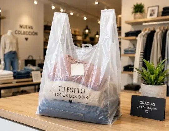 Bolsas tipo camiseta para tiendas y comercios minoristas