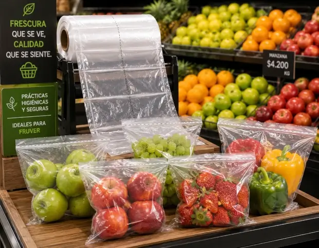 Bolsas precorte para frutas y verduras en fruver