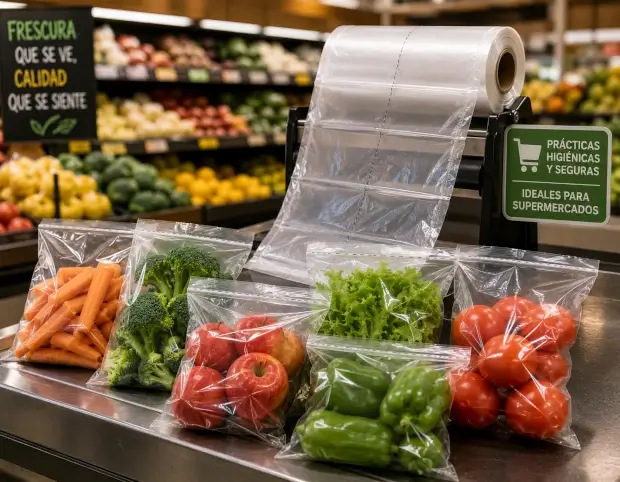 Bolsas precorte utilizadas en supermercados