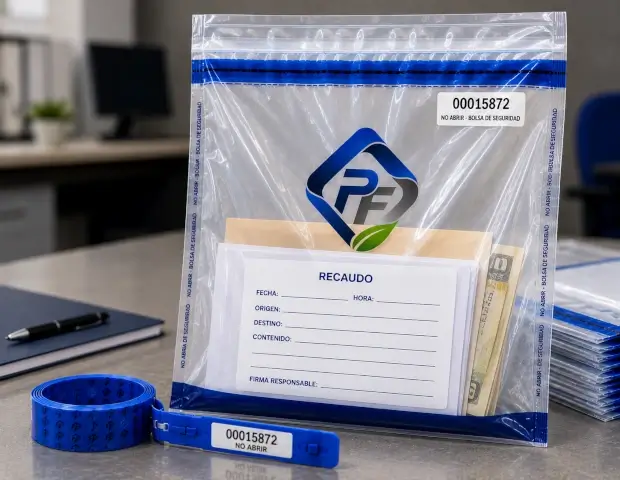 Bolsas de seguridad utilizadas para recaudos y cierres de caja en comercios