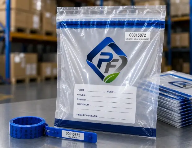 Bolsas de seguridad para transporte y custodia de dinero y valores