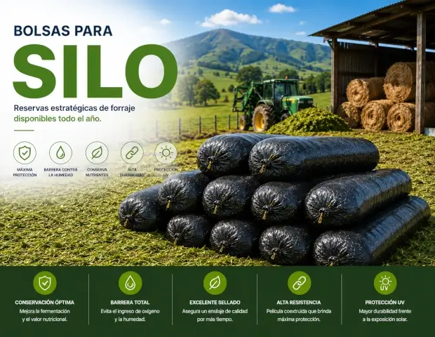 Bolsas para crear reservas de alimento para ganado