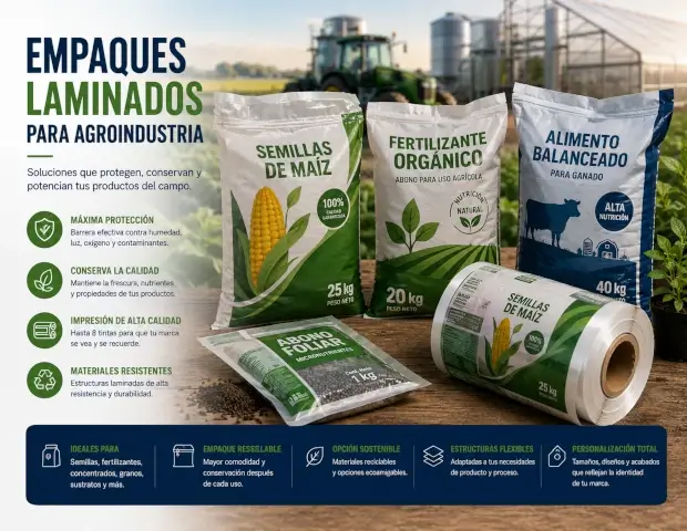 Empaques laminados para semillas, insumos y productos agrícolas