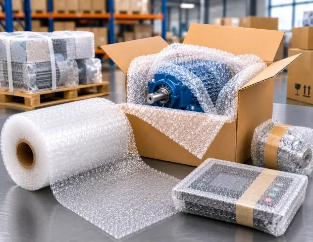Plástico burbujas para protección de piezas y productos industriales