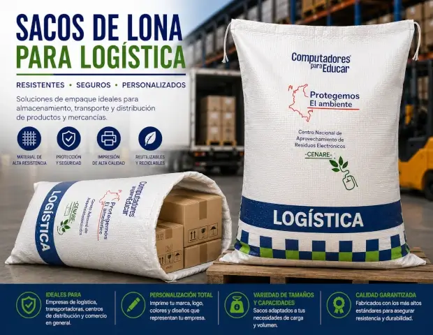 Sacos de lona reutilizables para procesos logísticos y distribución interna